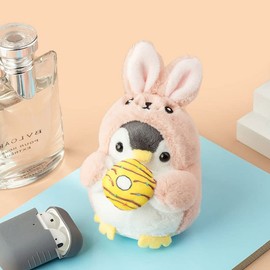 BONICI Men Women Creative Cute Lovely Cosplay Costume Play Changing Clothes Donut Penguin Pendant Keychain Key-Chains Keyring Gift Pendant Handbag Tote Purse Backpack Decoration Car Key -Rabbit
