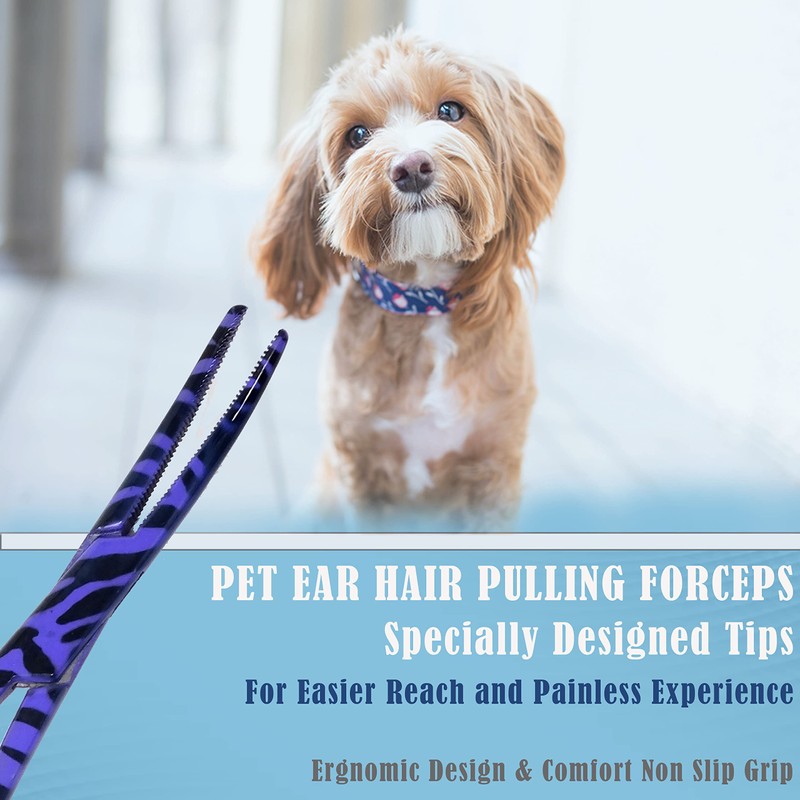 Dog Cat Pet Ear/Nose Hair Puller Grooming Hemostat Locking Forceps