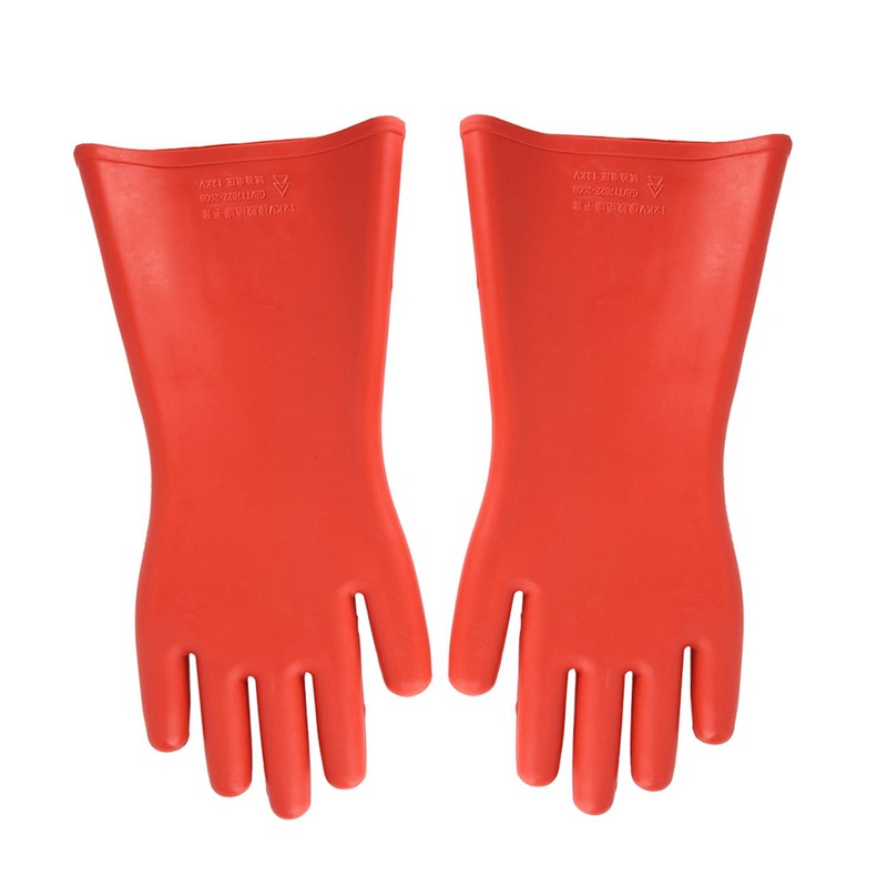 12KV High Voltage Proof Rubber Insulated Gloves Waterproof Safety Electrical
