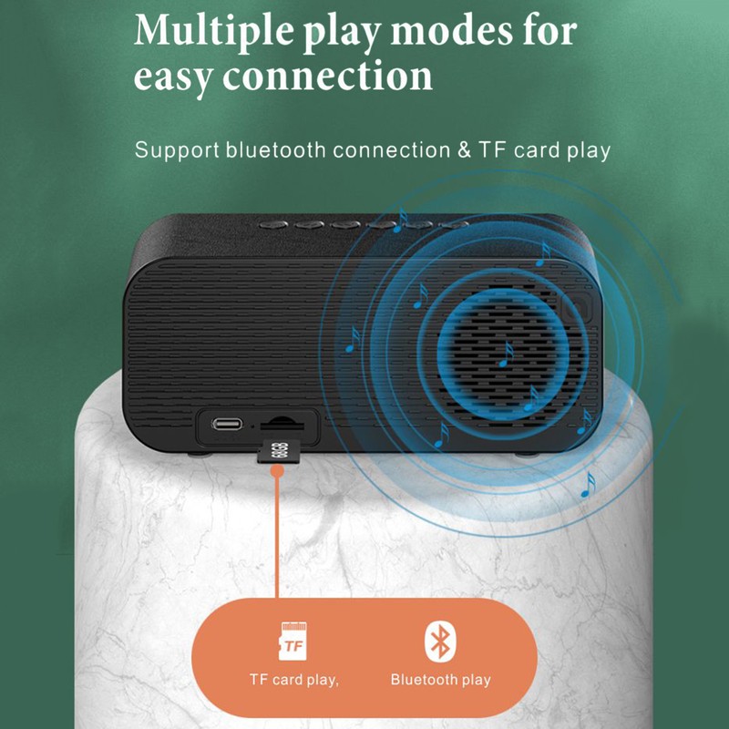 Digital Radio Alarm Clock Bluetooth Speaker Clock with Time and