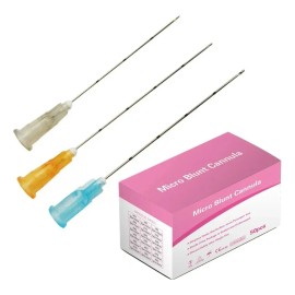 Cánula Para Relleno Facial Punta Roma 12 Pzas Varias Medidas 23g X 70mm.