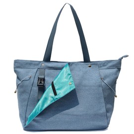 ESVAN Yoga Mat Bag, Gym Bag Tote Bag with Multi Pockets For Women Drawstring Yoga Mat Carrier Pilates Travel Workout Office