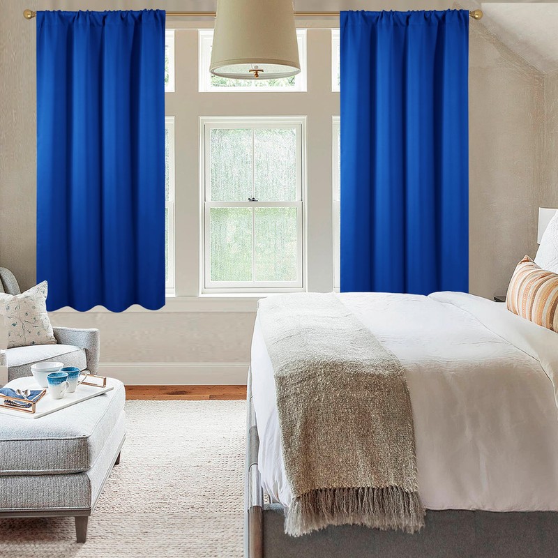 Diraysid Royal Blue Blackout Curtains for Bedroom and Living Room