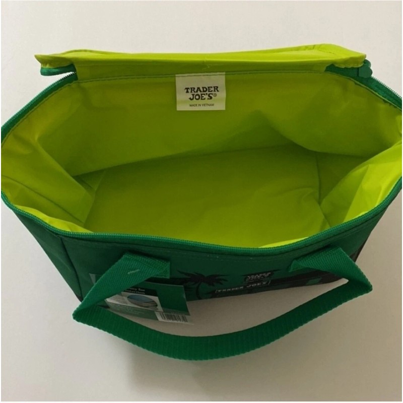 Trader Joe's Mini Insulated Cooler Tote Lunch Bag Green