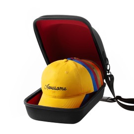 Ozueccr - Funda de viaje para gorras de béisbol con asa de transporte y correa de hombro ajustable, organizador de sombreros que protege hasta 6 sombreros, para viajes y almacenamiento en el hogar