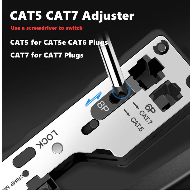 Yankok [CAT5 CAT6 CAT7 Modular Crimper] for Shielded and Unshielded
