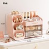 UFORU Makeup Organizer for Vanity with Brush Holder, Large Plastic