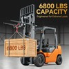 Forklift Lifting Hook with Side Shackle Holes – 6800 lbs