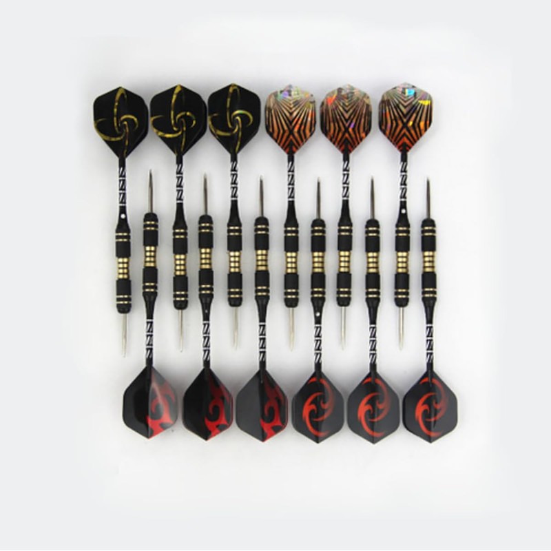 Ariv Hommey 12PCS 22g Iron Tip Dart Flights Aluminum Barrel