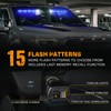 XRIDONSEN 34 inch Blue Emergency Visor Lights Bar Interior Front