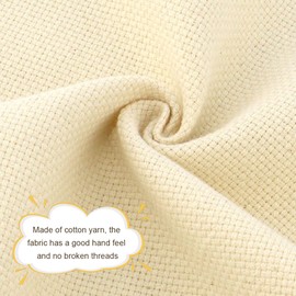 2 Pack Tufting Cloth Punch Needle Fabric, Needlework Fabric Monk's Cloth for Punch Needle Embroidery Rug-Punch for Handwork, 10.2 x 10.2 Inch