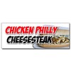 36" Chicken Philly CHEESESTEAK Decal Sticker Philadelphia Sandwich Steak hot