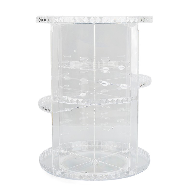 360 Degree Rotation Rotating Makeup Organizer Transparent Stable Base Cosmetic