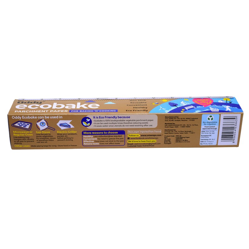 Oddy Ecobake Baking & Cooking Parchment Paper 10" X 20