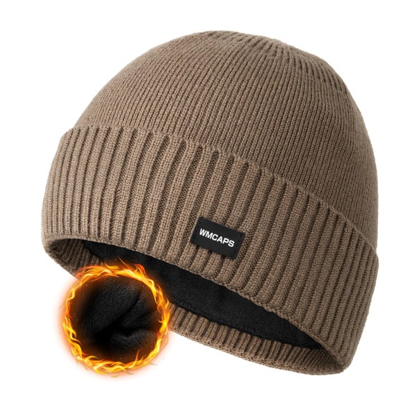 Wmcaps Winter Beanie Hat, Men's Winter Hat with Cuffs and