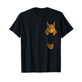 Cute Squirrel Pocket Funny Gifts For Men Women Teen Kid T-Shirt