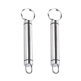 BESTonZON Peach Pitter 2pcs Stainless Steel Fruit Core Remover Fruit Corer Removing Tool Fruit and Vegetable Corer for Apple Pear Peach Kitchen Gadgets