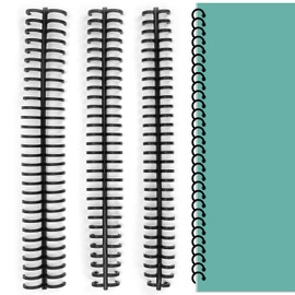 15 Pcs Plastic Binding Combs, 30 Holes, 28 * 10mm/13mm/16mm Comb Binding Spines, Coil Binding Machine, Spiral Binding Spine Set, Capacity for Comb Binding Machine (Black)
