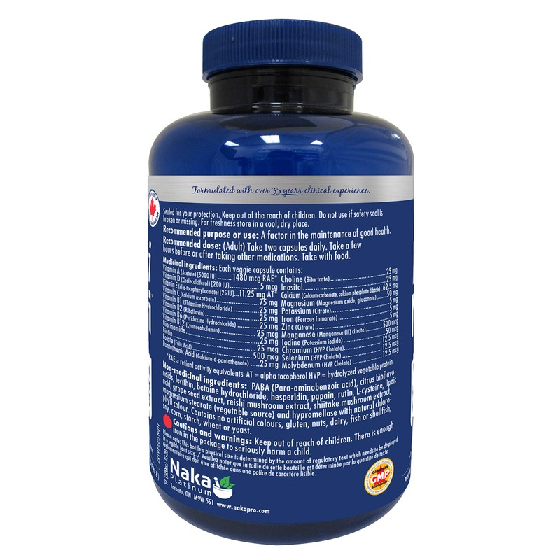 Naka Platinum Nutri Multi VITAMIN & MINERAL Formula with Added