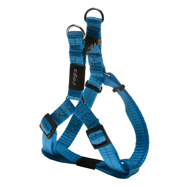 Reflective Step-in Adjustable Harness for Small Dogs; matching collar and lead available, Turquoise