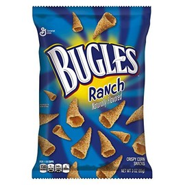 BUGLES RANCH NATURALLY FLAVORED 3 oz / 85 g (6 in a Box) Crispy Corn Snacks