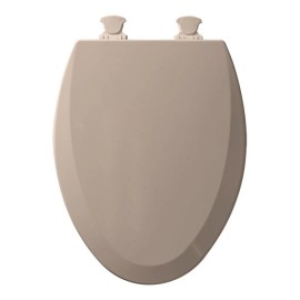Bemis Elongated Toilet Seat with Cover, Closed Front - Fawn Beige (1500EC-068)