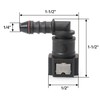 QWORK® 2 Pcs Fuel Line Connector,90 Degree Quick Connector for