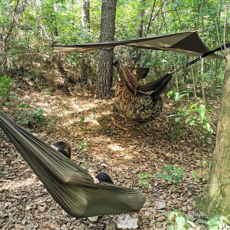 onewind 12Ft Camping Hammock with Mosquito Net, Ridgeline Double Hammock