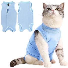 TEOZBLU Cat Body Surgery Leak Protection Cat Body Operation Castration Body Cat Op Body for Cats Spay Weaning Lick Protection Suit for Cat Abdominal Wounds or Skin Diseases L