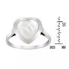 AeraVida Heart of Compassion White Mother of Pearl Inlay Sterling