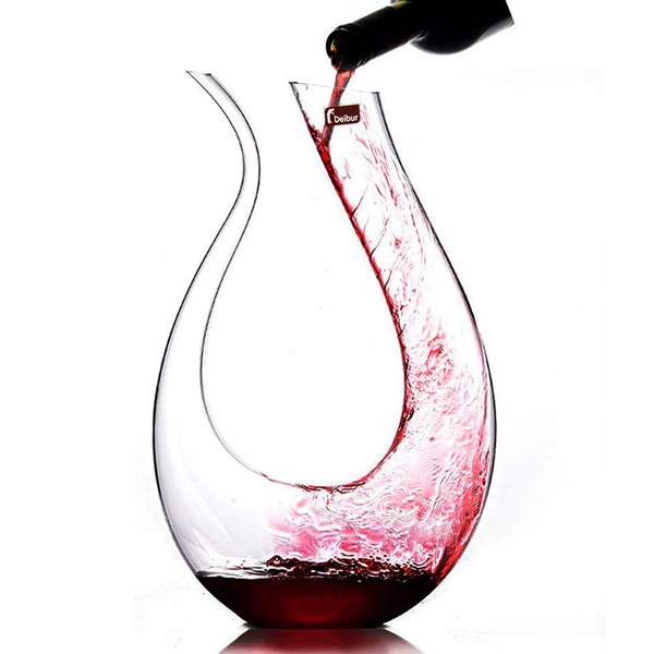 Decanter per Vino,Caraffa da Vino, Decantatore von per Vino Rosso, Vino, Regalo - 100% Senza Piombo Premium Crystal Glass 1300ml