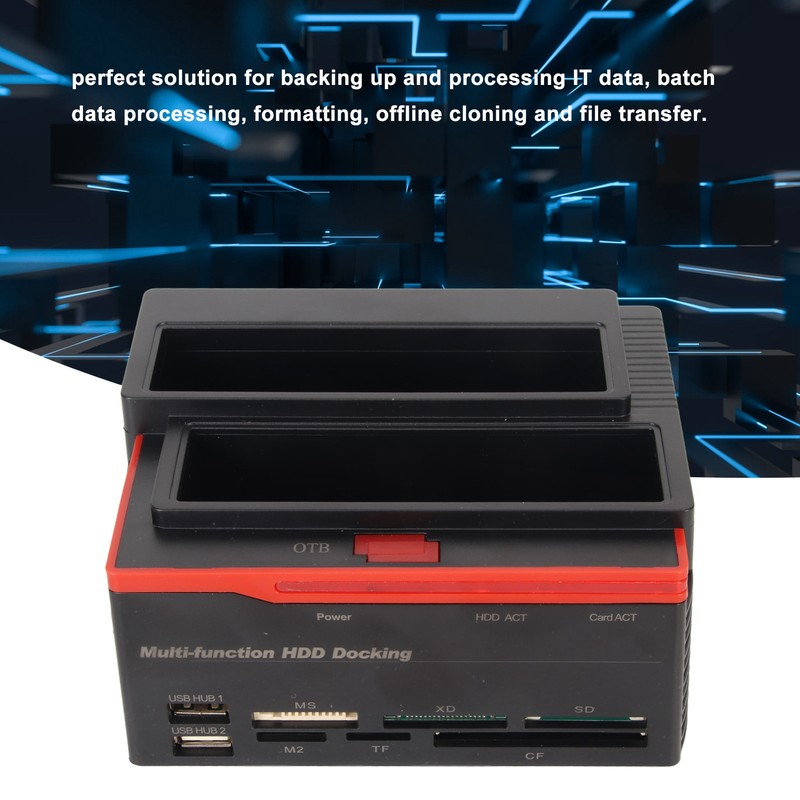HDD Docking Station Dual Bay 480Mbps USB2.0 to SATA IDE