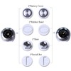 TESWNE7/8 1" Motorcycle Handlebar Chrome White Dial Clock and Thermometer