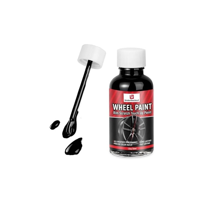 Pintura de Retoque para Llanta Negra Brillante 30ml QCXB-23