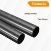 MECCANIXITY Carbon Fiber Tubes, 500mm x 26mm x 24mm 3K
