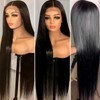 Straight Human Hair wig for Black Women 4x4 HD Lace