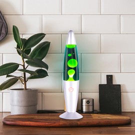 Vanful Green Magma Lamps with in Blue Liquid for Adults and Kids 13 Inches Glitter Lamp with Sliver Base Liquid Motion Lamp Great for Home Room Office Decor