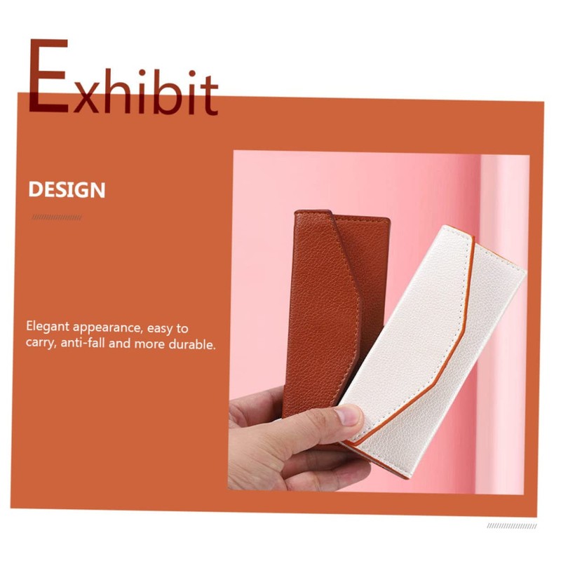 FOMIYES 2pcs Elegant Eyebrow Tweezers Storage Box Pu Material Organizers