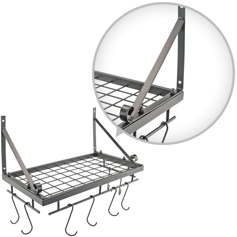 Southern Homewares Classic Pot and Pan Hanging Rack Cast Iron