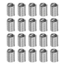 HARFINGTON 20pcs Wire Thread Inserts M8 x 1.25 2.5D 304 Stainless Steel Helical Coiled Wire Threaded Sleeve