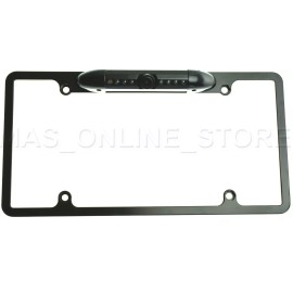 BLACK LICENSE PLATE FRAME WITH IR NIGHT VISION COLOR FRONT FRAME VIEW CAMERA W/ NIGHT VISION FOR PIONEER AVICX910BT R9