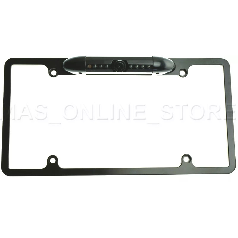 BLACK LICENSE PLATE FRAME WITH IR NIGHT VISION COLOR FRONT