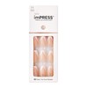 KISS imPRESS Press-On Manicure, So French, Square, Medium Length, with