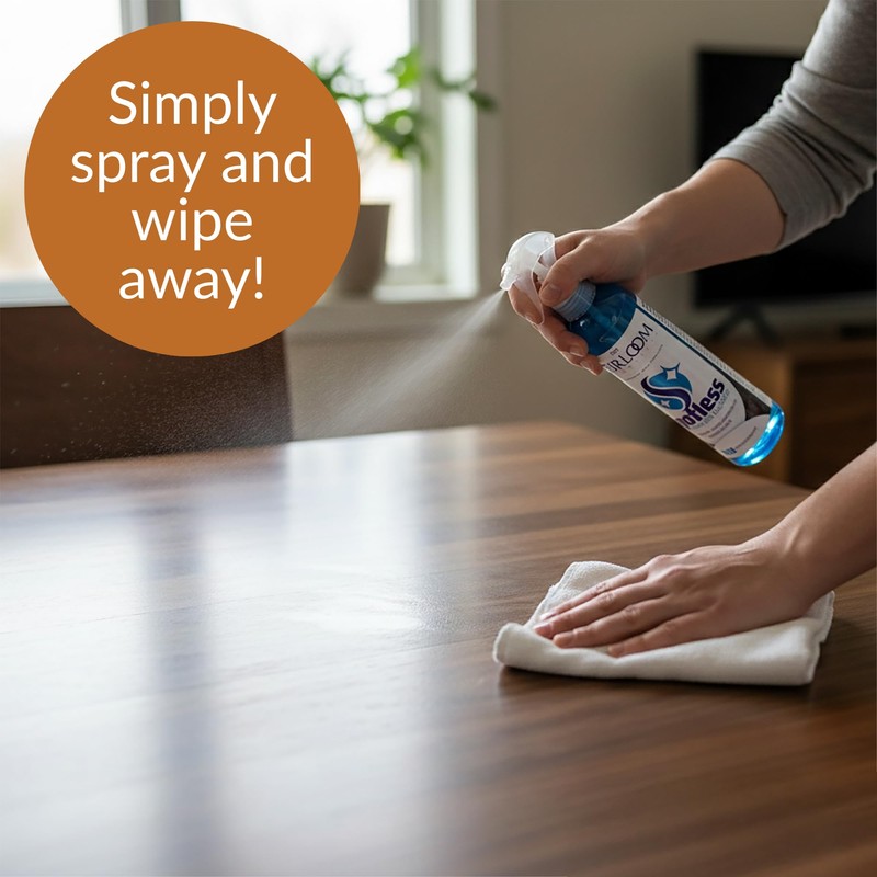 Heirloom Essentials Two-Step Furniture Cleaner And Polish Combo with Towels