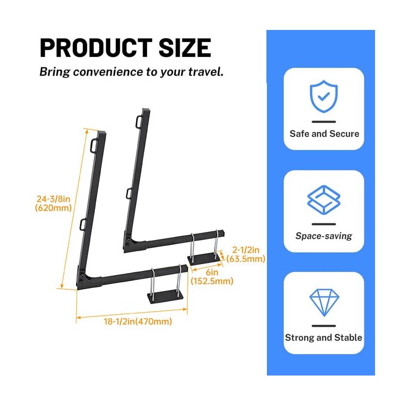 KUAFU RV Foldable Tote Tank Rack Carrier Compatible with Suitcase