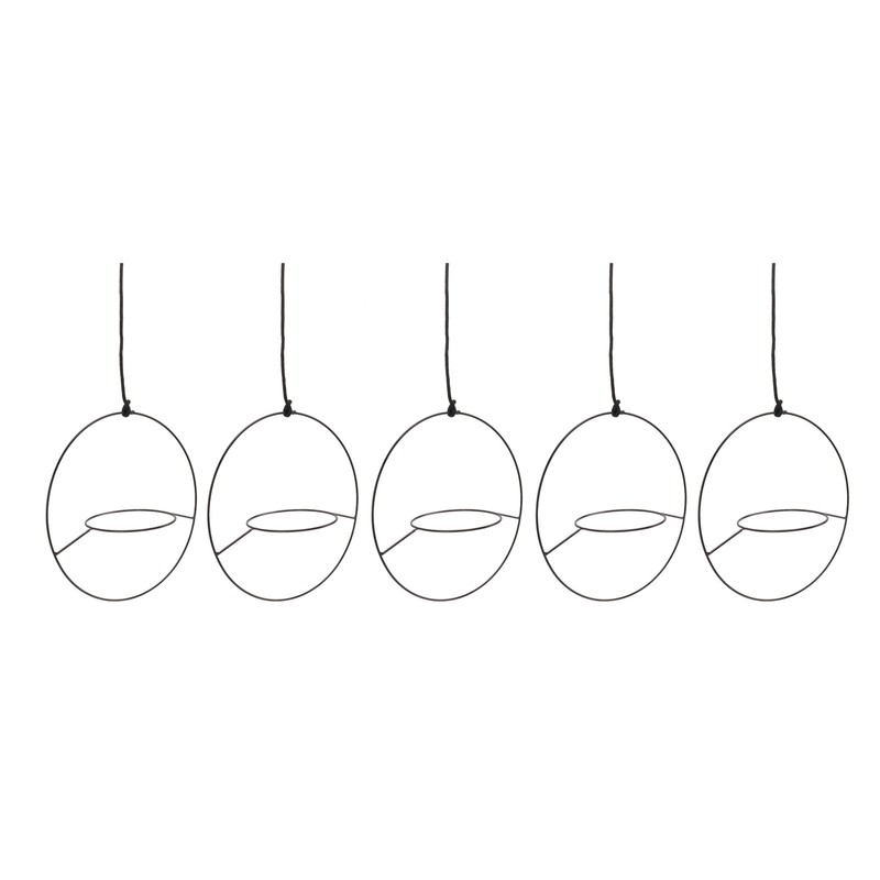 5pcs Hanging Planter Holder Rust Proof Decorative Metal Hanging Flower