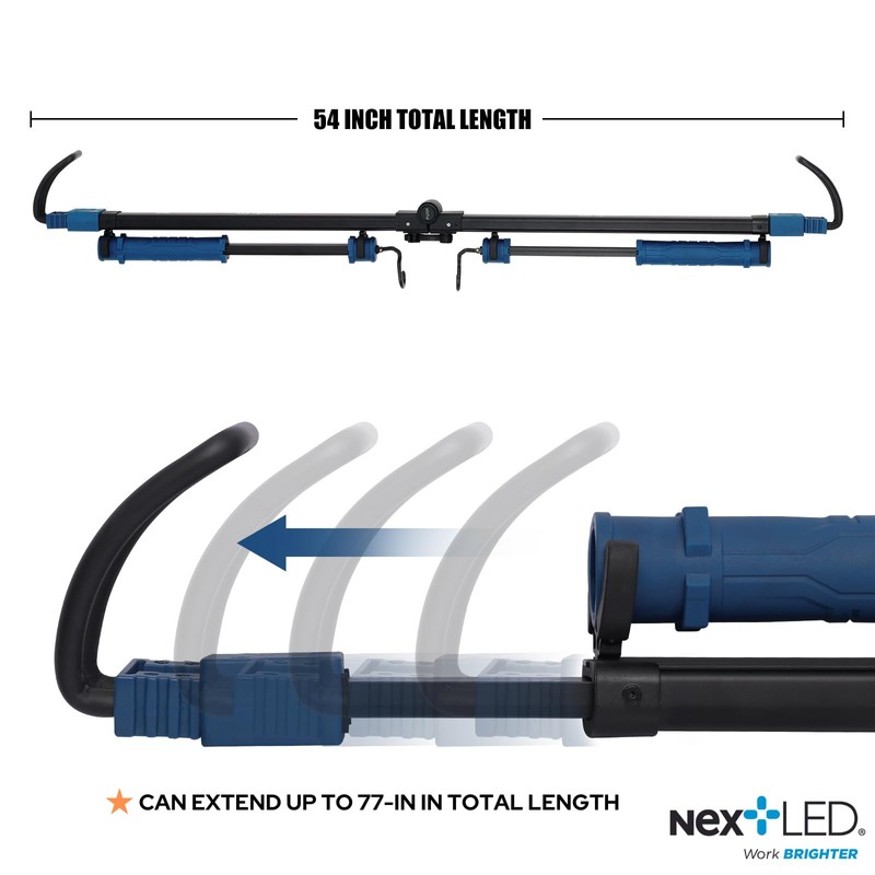 NextLED NT-2220LF-UV LED Underhood Work Light, 2000 Lumen, 8000mAh Rechargeable