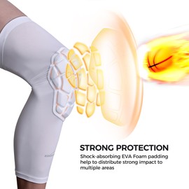 COOLOMG Knee Pads Wrestling Basketball Football Volleyball Youth Kids Adult Protective Knee Compression Sleeves Black S