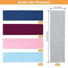 5 Piece Sports Headband for Women, Slip Sports Headbands，Moisture, Wicking Sweatbands for Gym, Running, Yoga & Exercise, All Workouts.