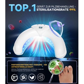 2025 6.0 Nagelpilz Lase【Duale Wellenlängentechnologie - 470nm Blau & 905nm Infrarot】【Intelligentes 3 Zeit- 30s/60s/99s】Ultraportables Faltdesign(White) Antimykotischer Laser